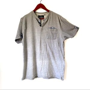 Men’s Large Knit Heritage Grey Short Sleeve Shirt